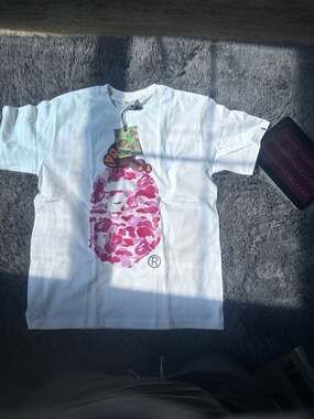 A Bathing Ape ABC Camo Milo on Big Ape Tee White
